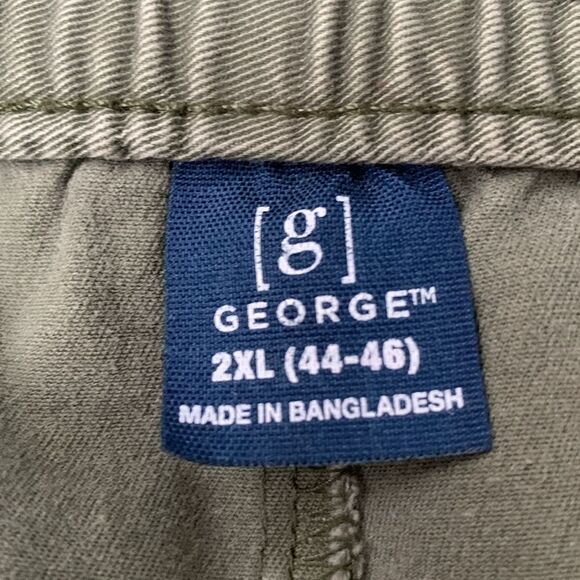 George Men’s Green Khaki Joggers Drawstring Size 2XL - Picture 9 of 10